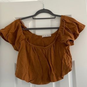 Free People Cropped Shirt